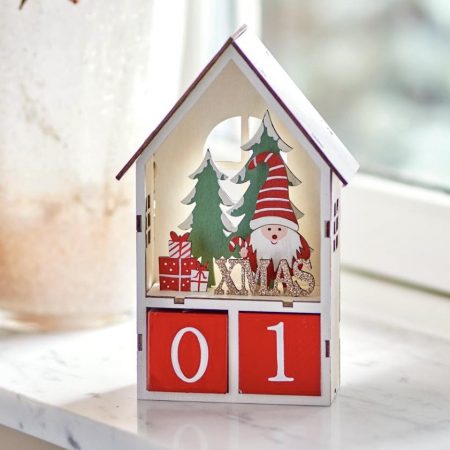 Kalender av plywood "Xmas"