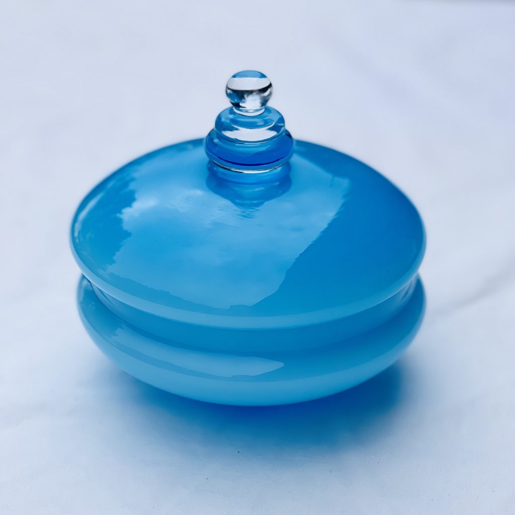 Glasskål med lock
