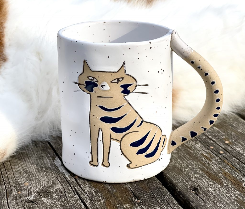 "Kiki Kitty Cat" mugg i stengods