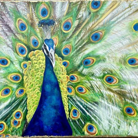 "Cocky" tavla akryl på canvas 70x100 cm