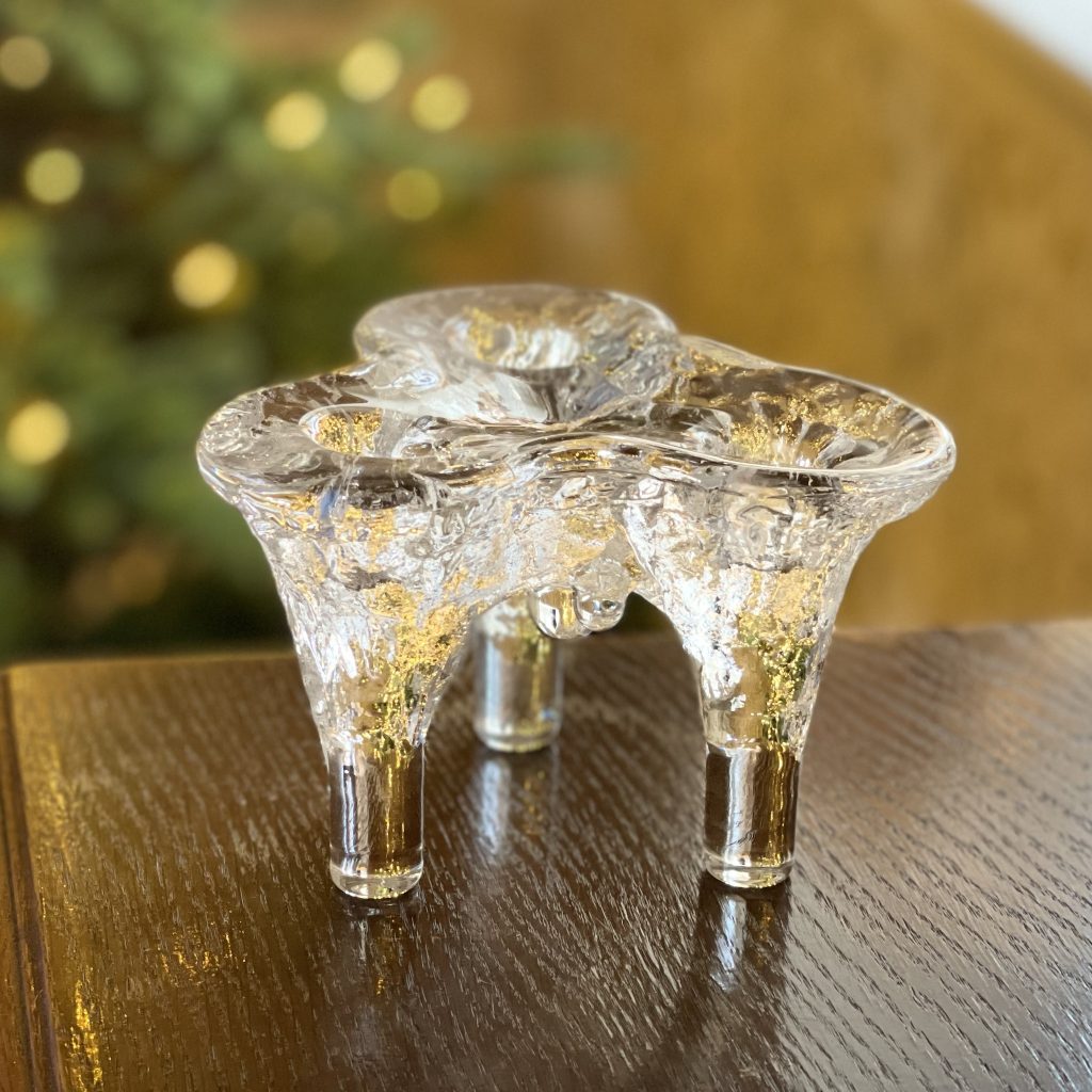 Ljusstake i glas ?Istapp? Göran Wärff Kosta Boda