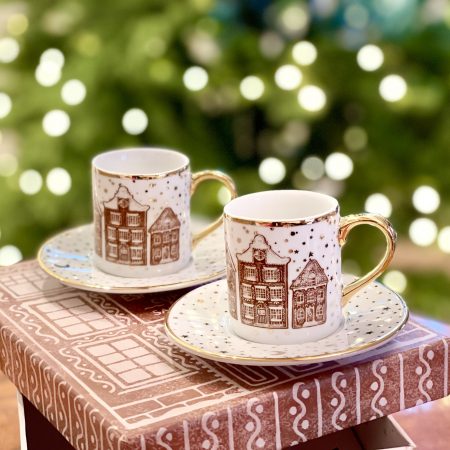 Set med två espressokoppar