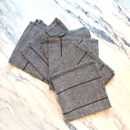 6 tygservetter av bomull