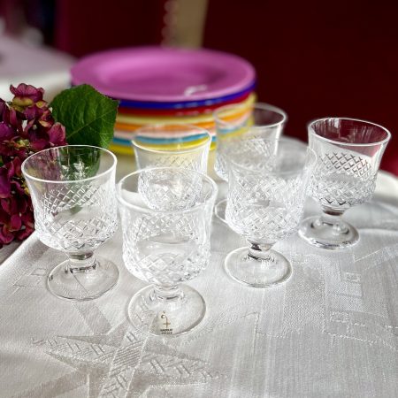 6 stycken snaps/likörglas ?Diadem? Skruf glasbruk