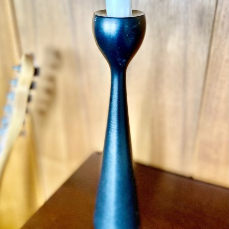 Ljusstake trä svart 1950/60-tal