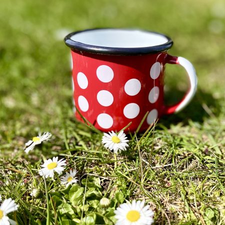 Emaljkopp designad av Carolina Söderman