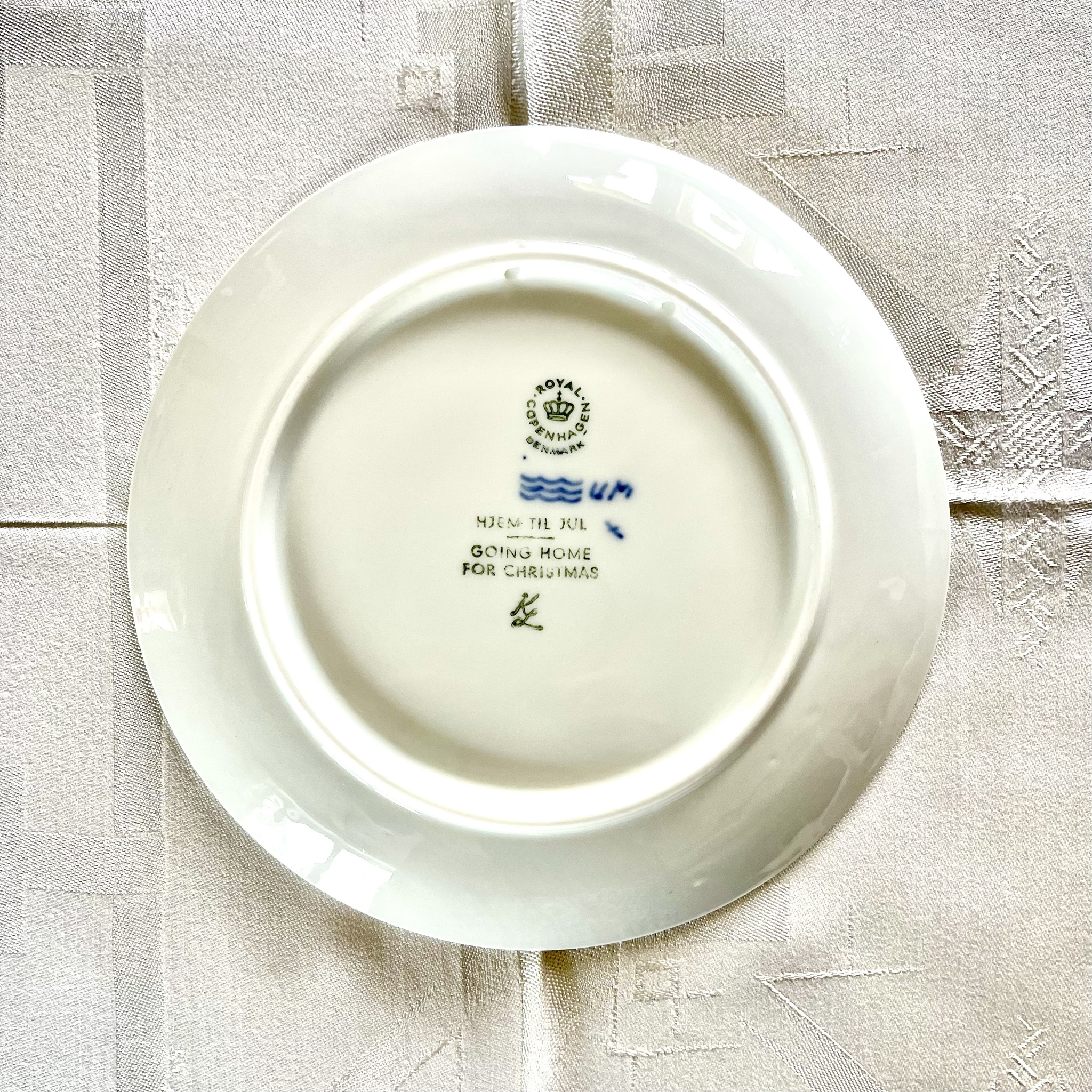 Jultallrik 1973 Royal Copenhagen "Hjem til jul" - Bild 2
