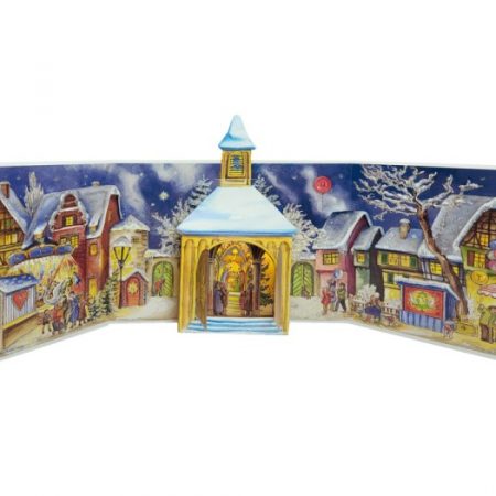 Adventskalender utvikbar 3D kyrka 1956