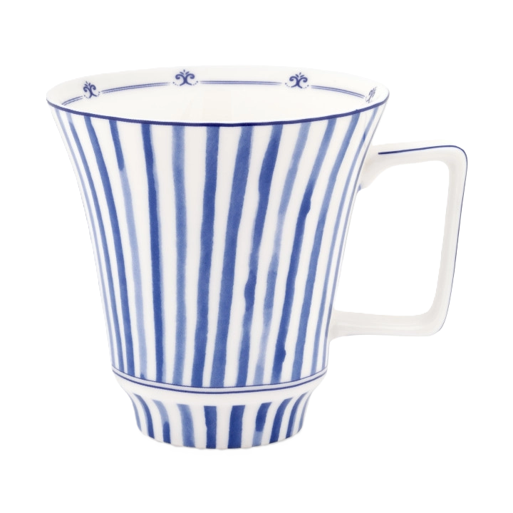 Mugg blåvit randig