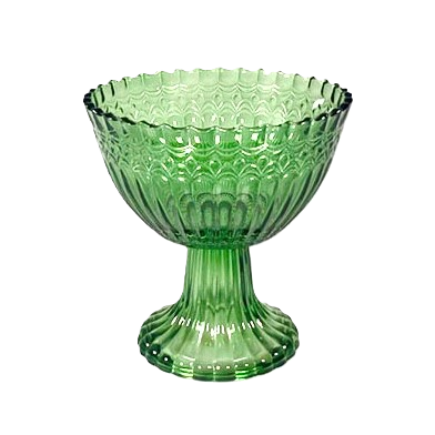 Grön skål av glas