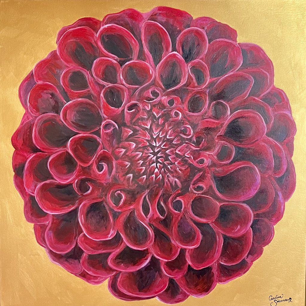 "Mandahlia III" tavla akryl canvas 80x80 cm