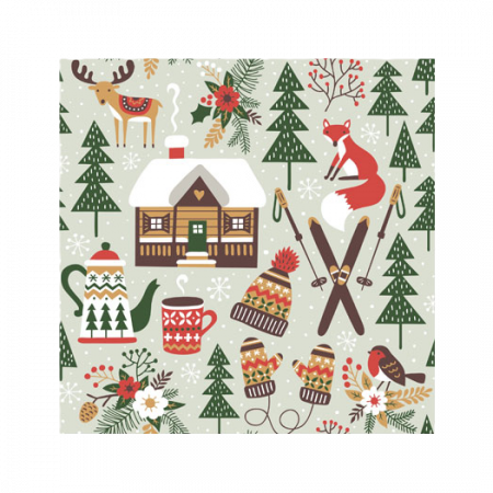 Servett "Winter cabin"