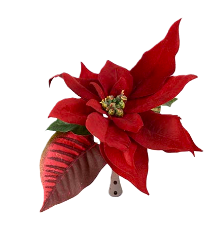 Röd julstjärna med clips